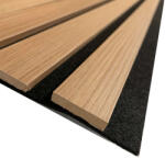  Lamella falpanel, Bükk famintás, fekete filc alappal, Madrid, 100x280cm L-280