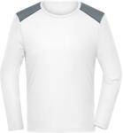 Daiber Tricou de alergare bărbați cu mânecă lungă JN1386 - Albă | S (JN1386-1782978074)