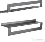 SAPHO CLEO polc és/vagy törölközőtartó, 500mm, gun metal 2019815 (2019815)