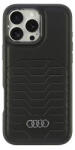 AUDI szintetikus bőr MagSafe kemény tok iPhone 16 Pro Max 6, 9" készülékhez, fekete AU-TPUPCMIP16PM-GT/D3-BK (AU-TPUPCMIP16PM-GT/D3-BK)