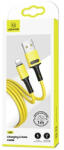USAMS U52 Lightning 2A gyorstöltőkábel 1 m sárga SJ434USB03 (US-SJ434) (SJ434USB03)