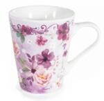 AFI Lila virágos porcelán bögre - 280 ml (IMO-AFI-721540MALYVA)