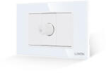 Luxion Comutator Pentru Ventilator 1M si 2 Taste False LUXION cu Rama din Sticla, Standard Italian, 3M