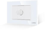 Luxion Intrerupator cu Variator Mecanic 1M si 2 Taste False LUXION cu Rama din Sticla, Standard Italian, 3M