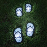 Garden of Eden Leszúrható szolár lámpa - strandpapucs - hidegfehér (13000)