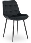 Klubfotel Bársony étkezőszék CHRIS fekete/fekete