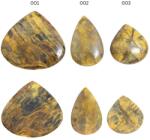  Cabochon Nelit Picatura 23-48x16-51x5-7mm Auriu Irizat pentru montura