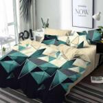 Pucioasa Ágyneműhuzat-garnitúra, Abstract, 6 részes, finom pamut (flanel), petrol (SEPCL-58256)