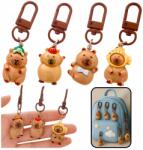 Mini Kapibara Kulcstartó Szett Figurák Díszek Kulcsokhoz 4 db (27554)