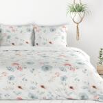 Takoy Mikroszálas ágyneműhuzat 220x200 cm fehér, világoskék virágmintával INES Design 91