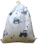  Tornazsák - 30x40 cm / kékesszürke munkagépes