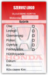 gigastore Honda - Olajcsere szerviz matrica kártya 10x6 cm saját logóval : Színek - Piros