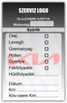 gigastore Kia - Olajcsere szerviz matrica kártya 10x6 cm saját logóval : Színek - Sötét kék