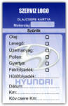 gigastore Hyundai - Olajcsere szerviz matrica kártya 10x6 cm saját logóval : Színek - Szürke