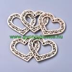  Lézervégott Fa Szív 49x55mm