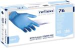 Reflexx R76 Egyszerhasználatos púdermentes nitril kesztyű, 100 darab / 1 doboz, kék (RFX-R76-BL)