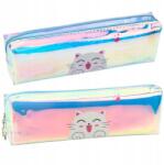 Lean Iskolai tolltartó Gyerek Holografikus Macska Kék 21x6cm (21622)