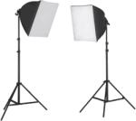 iShoot Kit lumina continua foto-video 2x stativ 220cm+2x softbox cu fasung 40x40cm+2x bec 85W