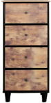 RPX-COM Komód, 4 Textil Fiókos / 45x30x94cm - Vintage/fekete (46580r)