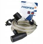 Profex Kerékpár zár 180cm hosszú biztonsági kerékpár zár 2 kulcs (91603S)