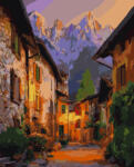Alkotásutca Arany hegyi falu - Számfestő készlet kereten 40x50