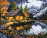 Alkotásutca Hangulatos tóház - Számfestő készlet kereten 40x50