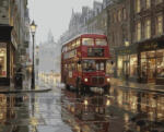 Alkotásutca Londoni busz 1 - Számfestő készlet kereten 40x50