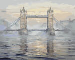 Alkotásutca Tower Bridge alkonyatkor - Számfestő készlet kereten 40x50