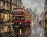 Alkotásutca Londoni busz 2 - Számfestő készlet kereten 40x50