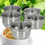 Zwieger Prémium Edénykészlet 10EL Rozsdamentes Acél Zwieger Rocca Üvegfedők (ZW-GZR-8639)