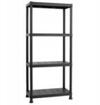 Swe Műanyag polc fekete Blax 135x60x30cm 20kg polc (swe_666035_gabC)