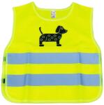 AMIO Vesta Reflectorizanta Siguranta Copii, Galbena cu Certificat, Model CATELUS (DOG) (03937)