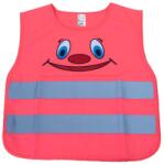 AMIO Vesta Reflectorizanta Siguranta Copii, Roz cu Model SMILE (03988) - dauto