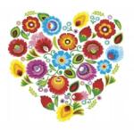 Maki Papírszalvéta Folk Łowicz Szív mintával, 20 db (92F)