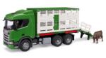 BRUDER Camion Bruder SCANIA Super 560R - transport animale, verde (3548)