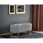 Casa Manuel Banca HARMONY, negru/alb/auriu, cu spatiu depozitare, 105x40x42 cm