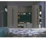Casa Manuel Living Davos, iluminare led, gri lucios/nuc, 310 cm