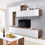 Casa Manuel Perete living, alb cu luciu extra ridicat HG/stejar wotan, MIRALDA