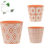 GardenLine Kerámia cserép 13 x 13 x 12 cm - mintás (RUN6501)