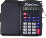 Verk Group KK-568A 8 számjegyes zsebszámológép kulcstartóval és összecsukható tokkal, fekete (01139)