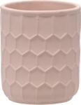 GardenLine Rózsaszín méhsejt mintás cement virágcserép 13, 5 x 13, 5 x 16 cm (HAZ1305)