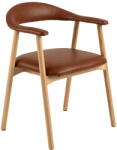 Actona Konyakbarna-natúr színű bőrutánzat étkezőszék Addi - Actona