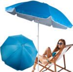 VERK GROUP Nagy UV-védett kerti és strand napernyő, állítható magasságú és dönthető, 210 cm (14416)