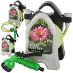 VERK GROUP 10m hosszú, UV-álló kerti tömlő állvánnyal és multifunkciós szórópisztollyal (24554_Z)