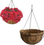 GardenLine Félkör alakú, kókuszrost betétes függő virágtartó 30, 5 x 15 cm (PERG-N5547)