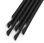 Family Papír szívószál - fekete, kanállal - 200 x 8 mm - 150 db / csomag (57604A)