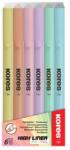 Kores Szövegkiemelő készlet, 0, 5-5 mm, KORES, 6 különböző pasztell szín (36246) - papir25
