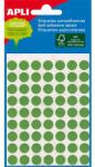 APLI Etikett, 8 mm kör, kézzel írható, színes, APLI, zöld, 288 etikett/csomag (2047) - papir25