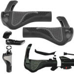 Verk Group Gumis, anatómiai kialakítású kerékpármarkolatok alumínium rogokkal, fekete színben (14347)