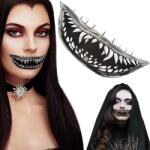 Verk Group Halloweeni ideiglenes tetoválás mű fogakkal, valósághű, lemosható jelmez (26167)